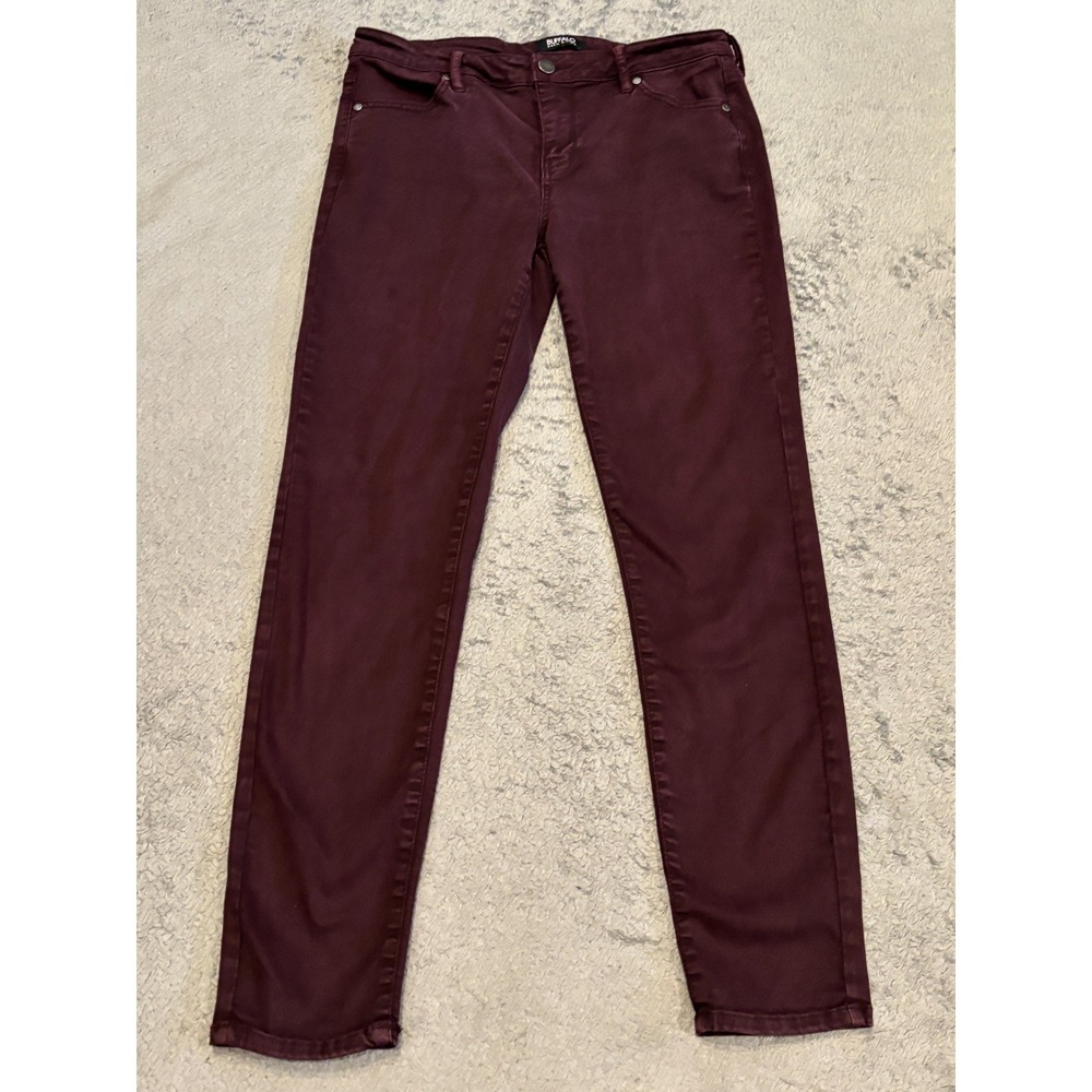 Buffalo David Bitton Jeans Women's 6/28 Vale Mid-Rise Stretch Skinny Burgundy